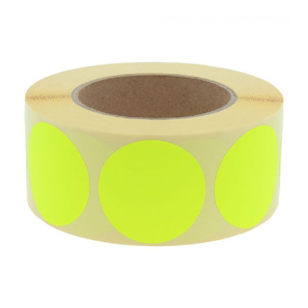 Picture of MARKING LABEL BRIGHT YELLOW DOT STICKER ROLL 12.5MM